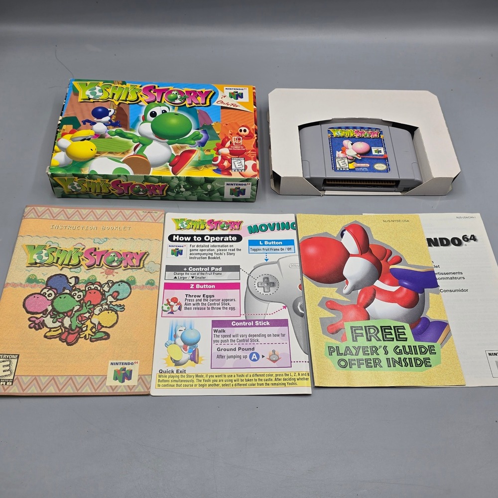 Yoshi's Story Nintendo 64 N64 Game Complete CIB Box Manual Inserts Authentic